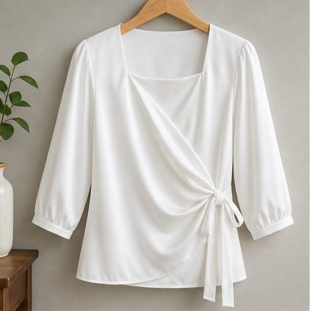 White Puff Sleeve Top